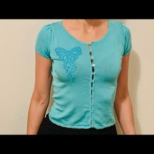 Betsey Johnson Bow Cardigan